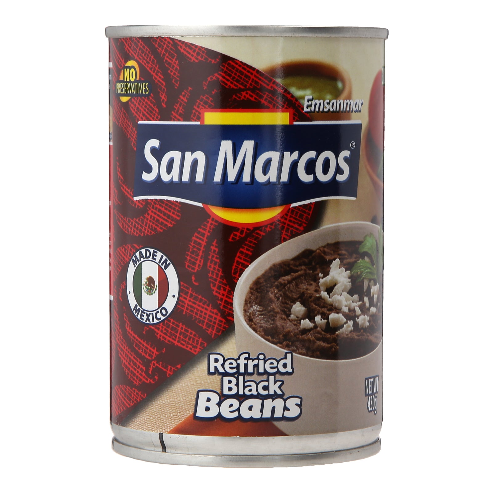 San Marcos Refried Black Beans 430g
