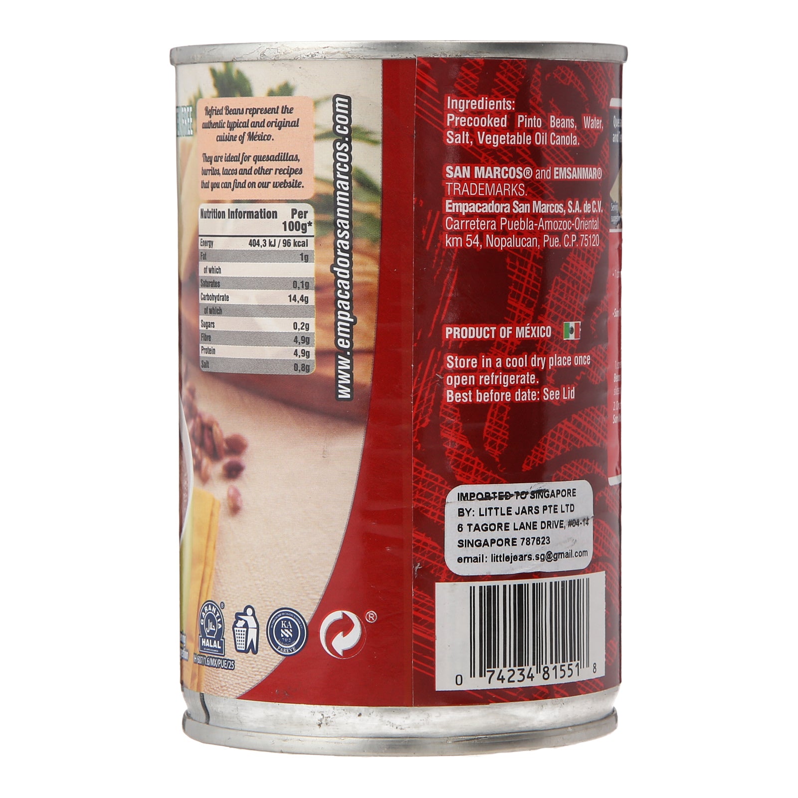 San Marcos Refried Beans 430g