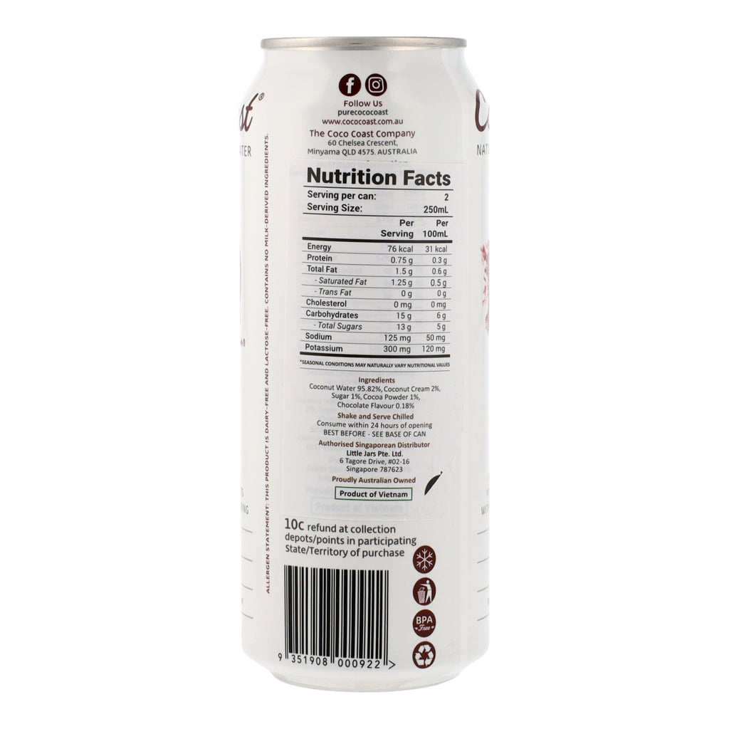 CocoCoast Chocolate Coconut Water 500ml | Smooth Cocoa Hydration
