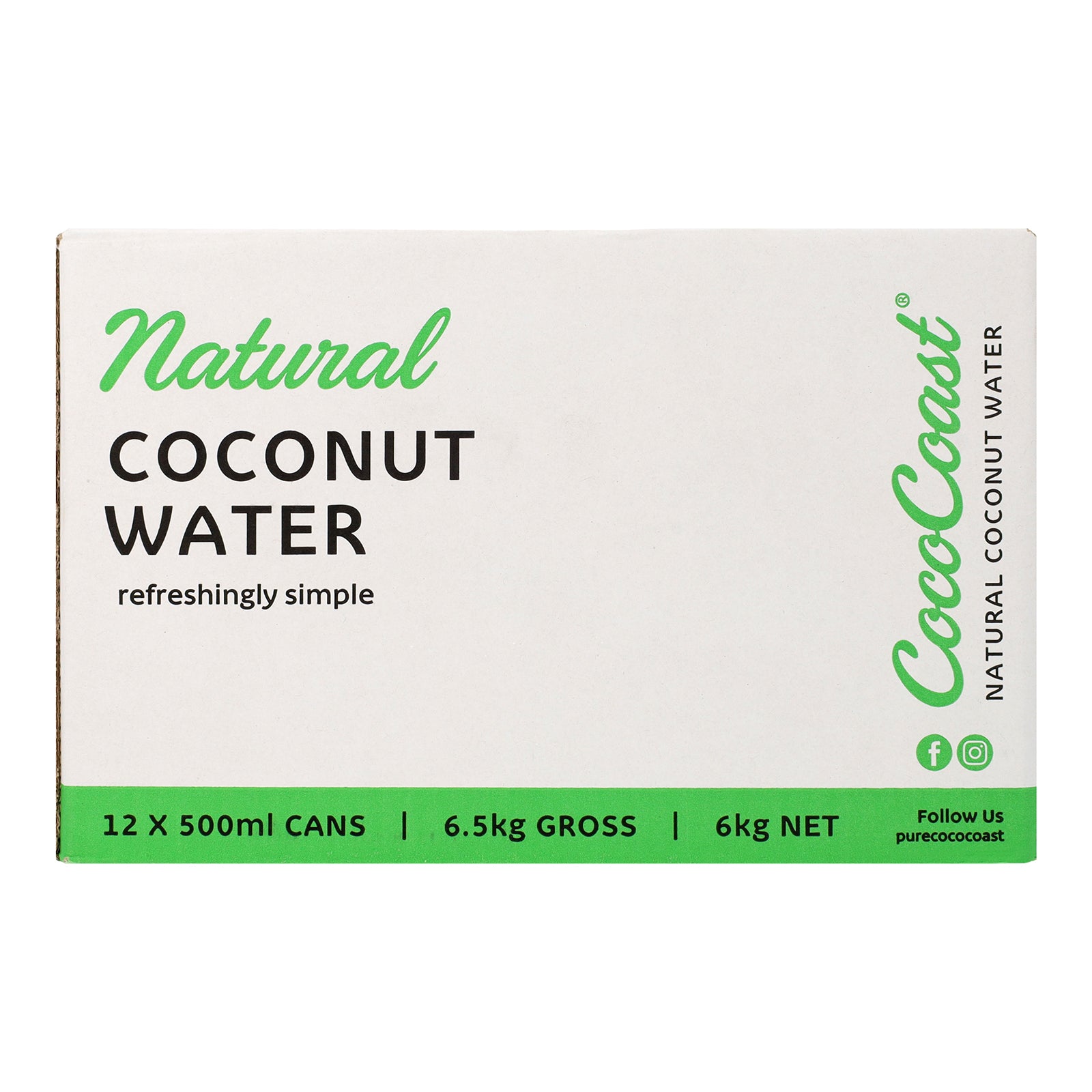 CocoCoast Natural Coconut Water 500ml | Pure Young Coconut Hydration