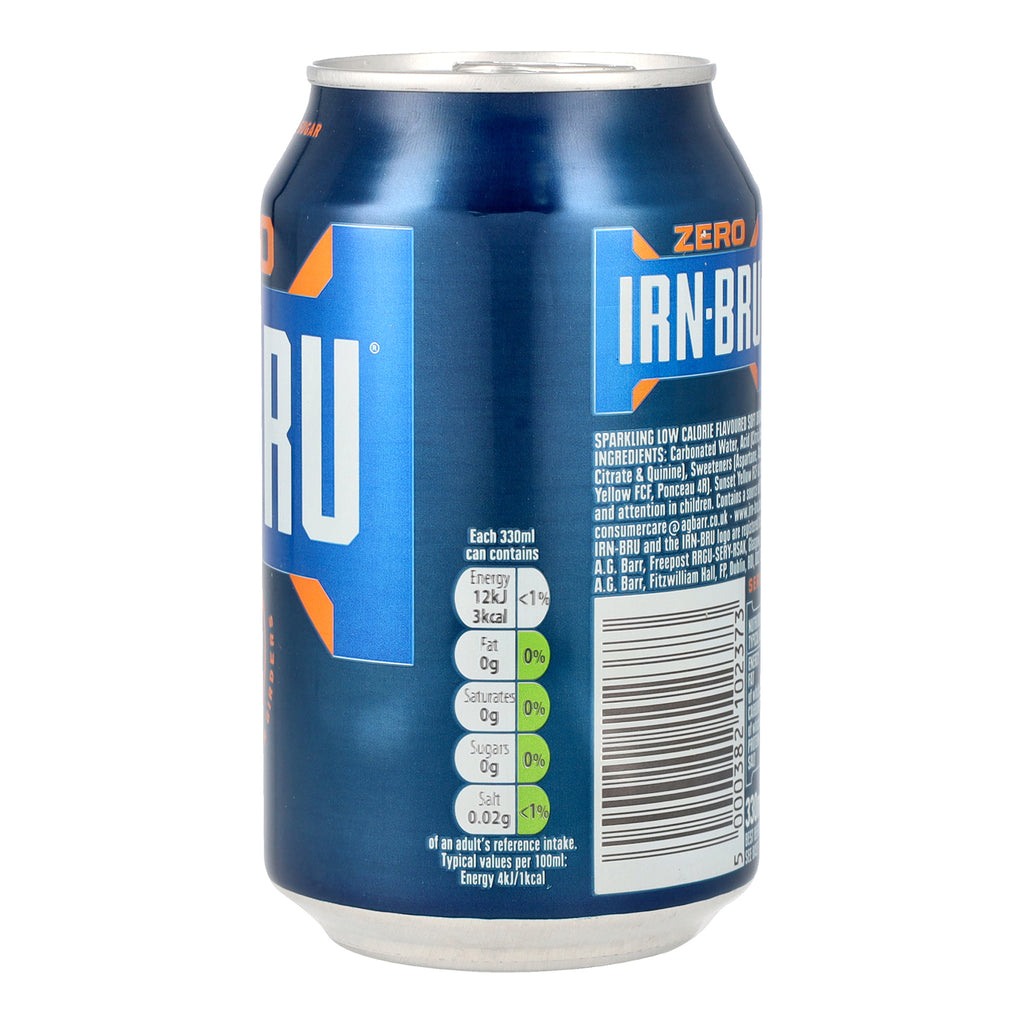 IRN-BRU Zero Sugar 330ml | All the Flavour, No Sugar