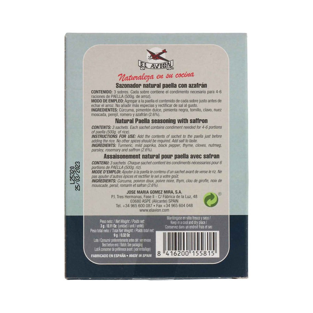 El Avion Paella Seasoning Mix 9g