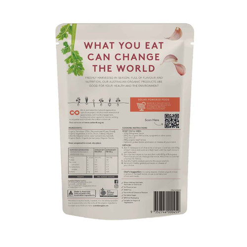 Australian Organic Food Co. Bolognese Pasta Sauce 400g