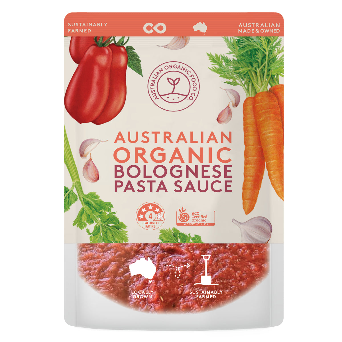 Australian Organic Food Co. Bolognese Pasta Sauce 400g