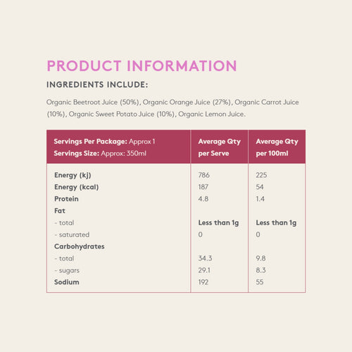 Australian Organic Food Co. Purple Blend Juice 350ml