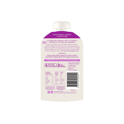 AOFC Apple Plum Apricot Peach Puree 120g Front