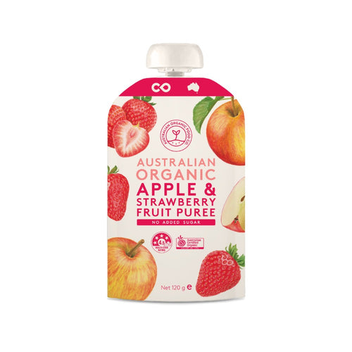 AOFC Apple and Strawberry Puree 120g