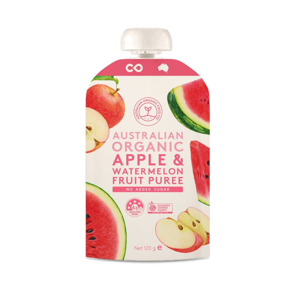 AOFC Apple Watermelon Puree 120g Back Pack