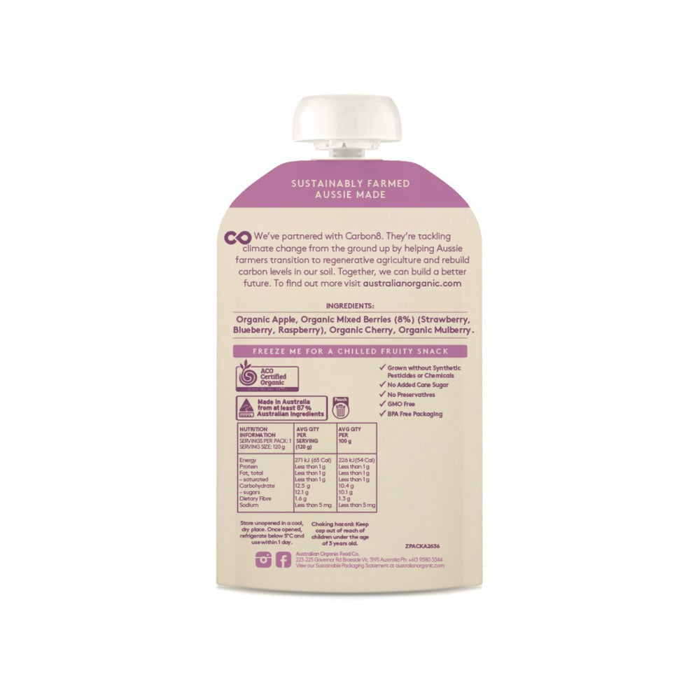 AOFC Mixed Berry Fruit Puree 120g