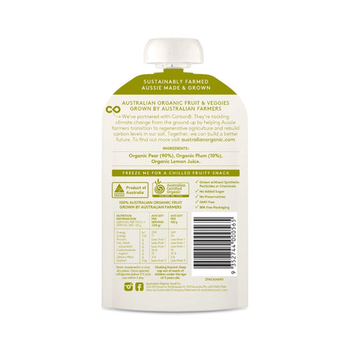AOFC Pear and Plum Puree 120g