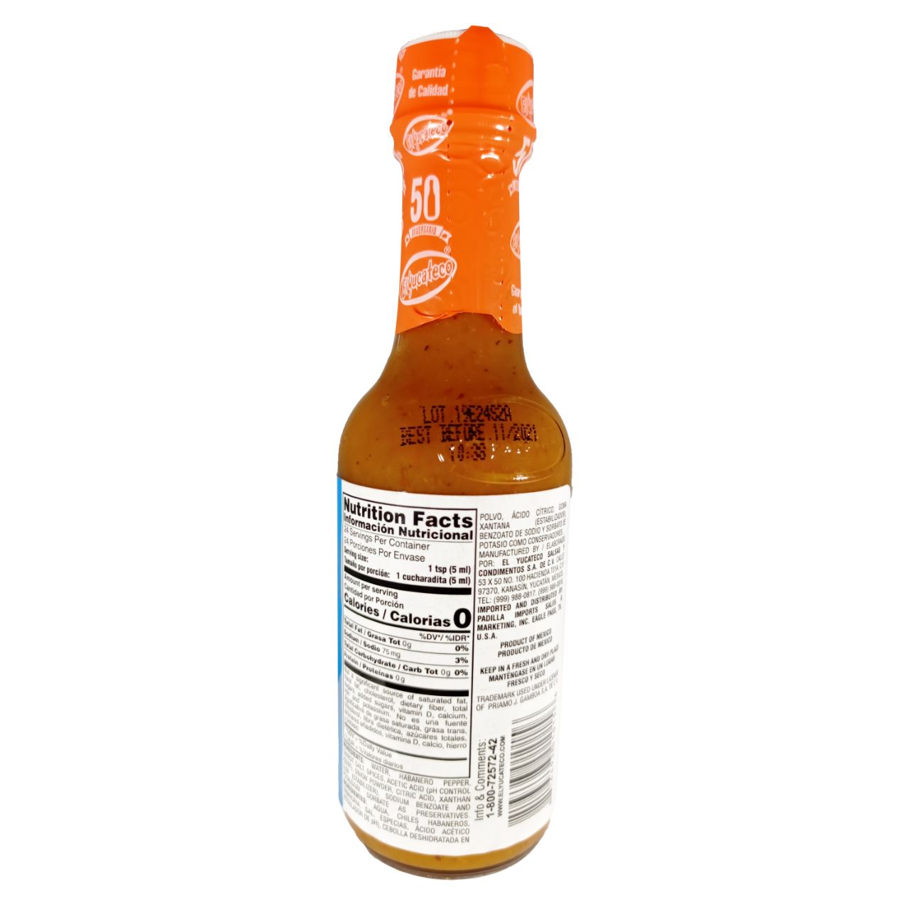 El Yucateco Caribbean Habanero Hot Sauce 120ml