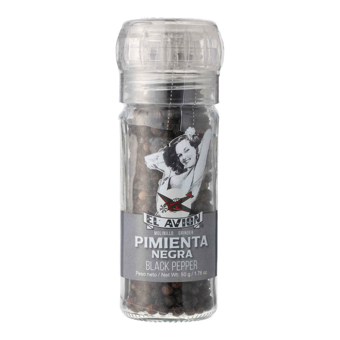 El Avion Black Pepper with Grinder 50g