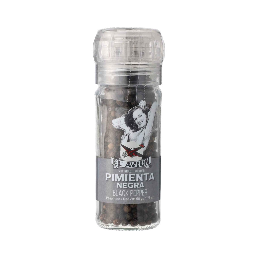 El Avion Black Pepper with Grinder 50g