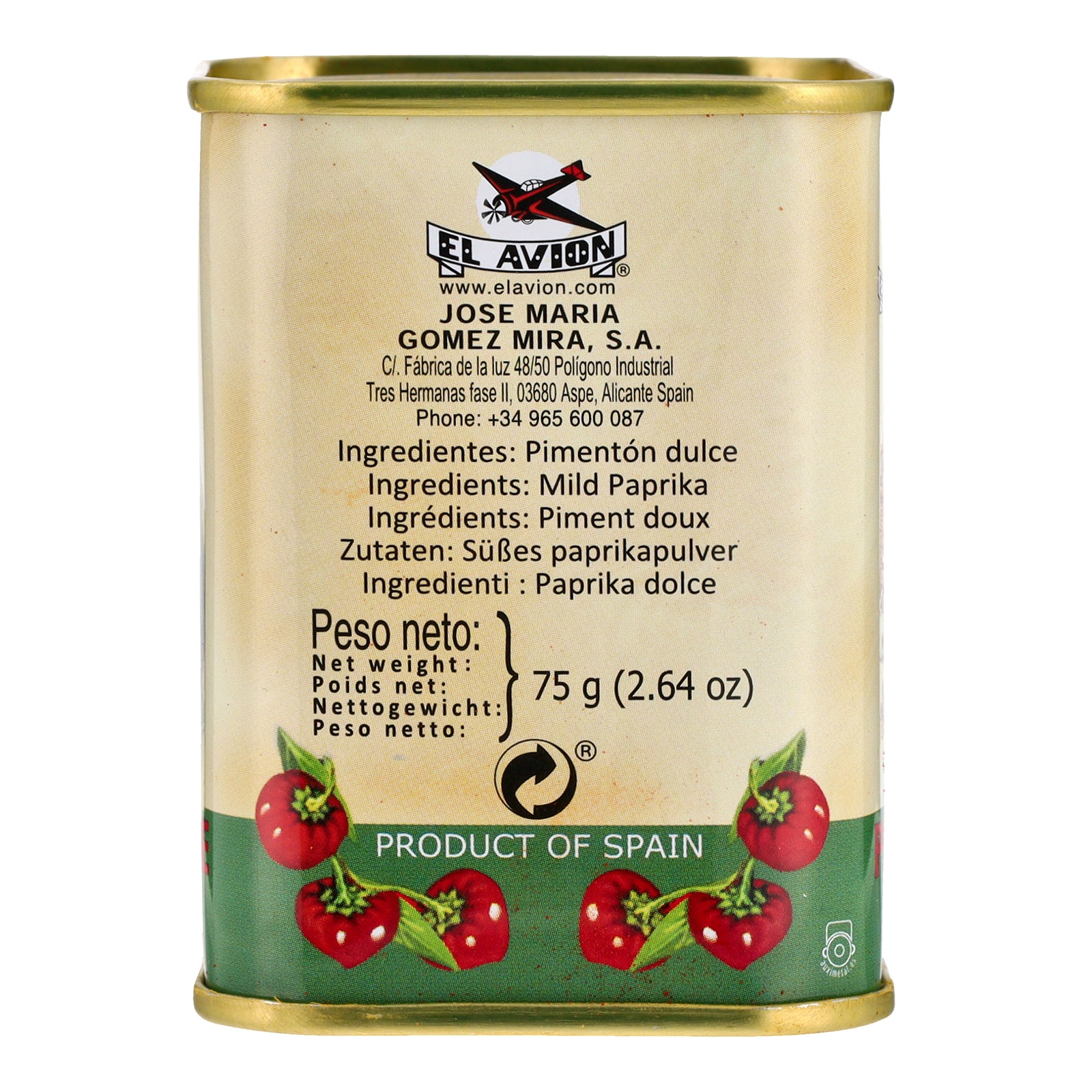 El Avion Mild Paprika 75g