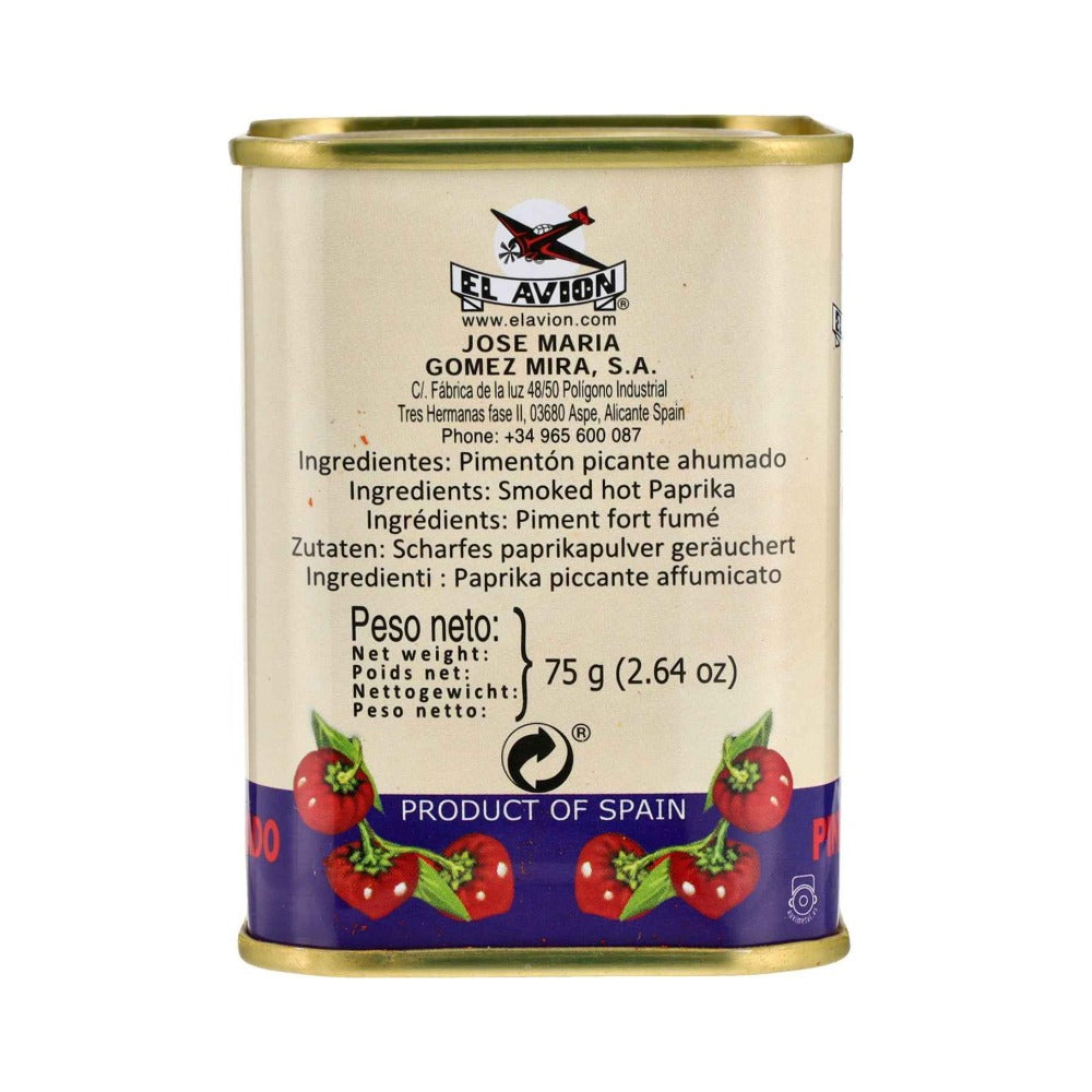 El Avion Smoked Hot Paprika 75g