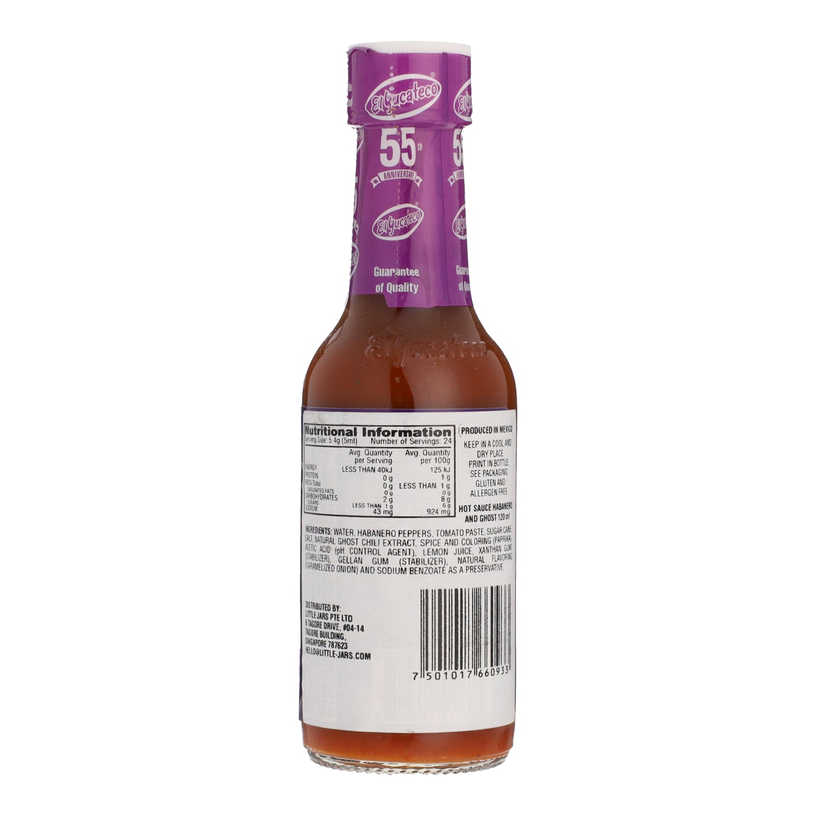 El Yucateco Habanero & Ghost Hot Sauce Extremely Spicy 120ml