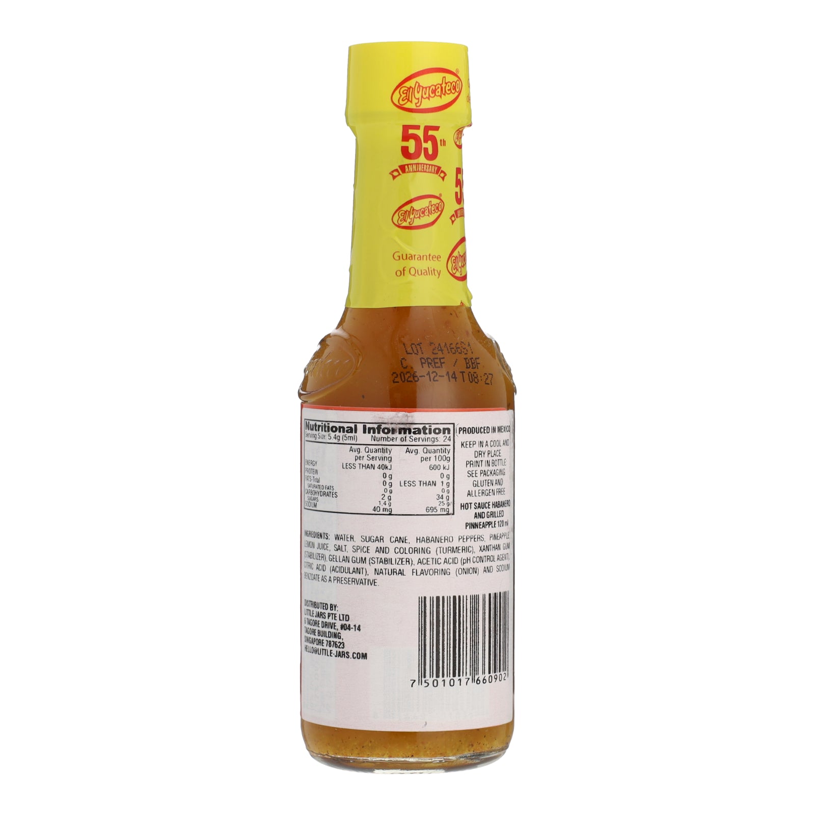 El Yucateco Habanero & Grilled Pineapple Hot Sauce 120ml
