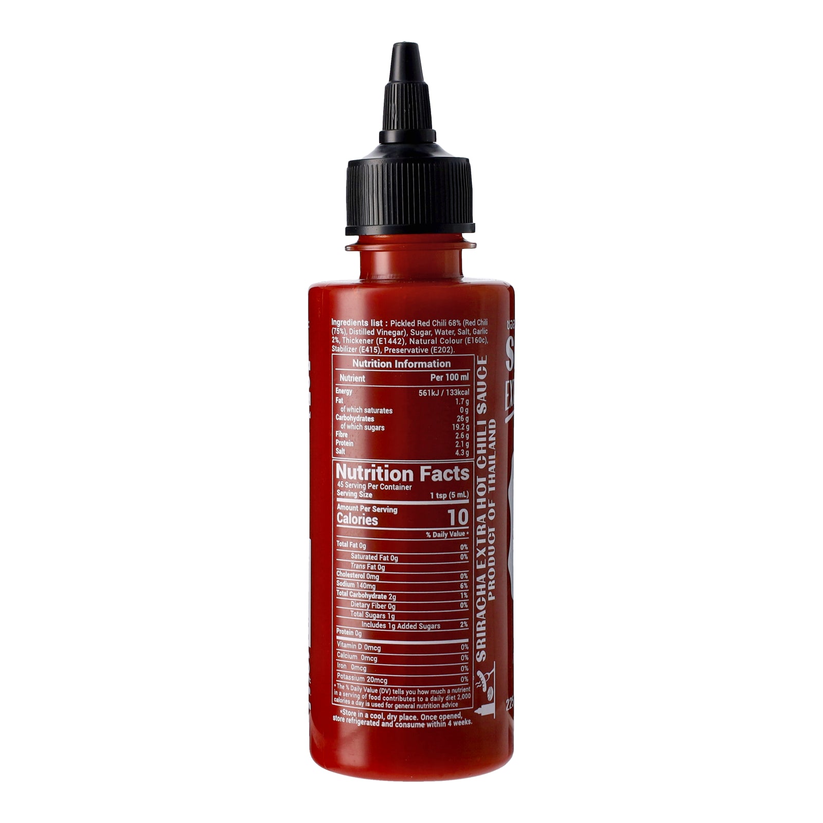 J-Lek Sriracha Extra Hot Chilli Sauce 225ml