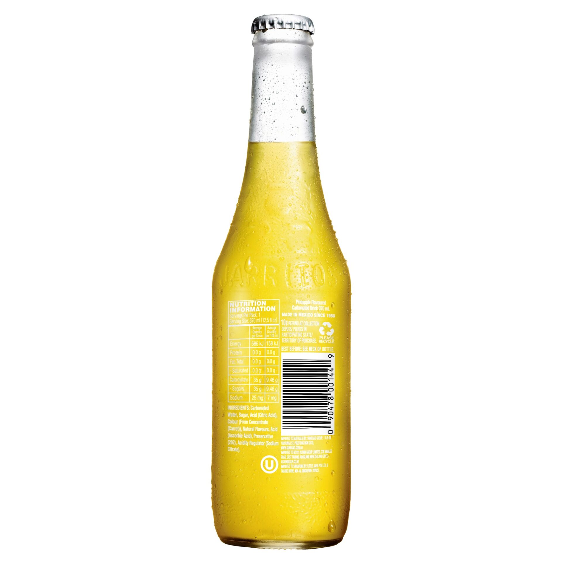 Jarritos Pineapple Soda 370ml