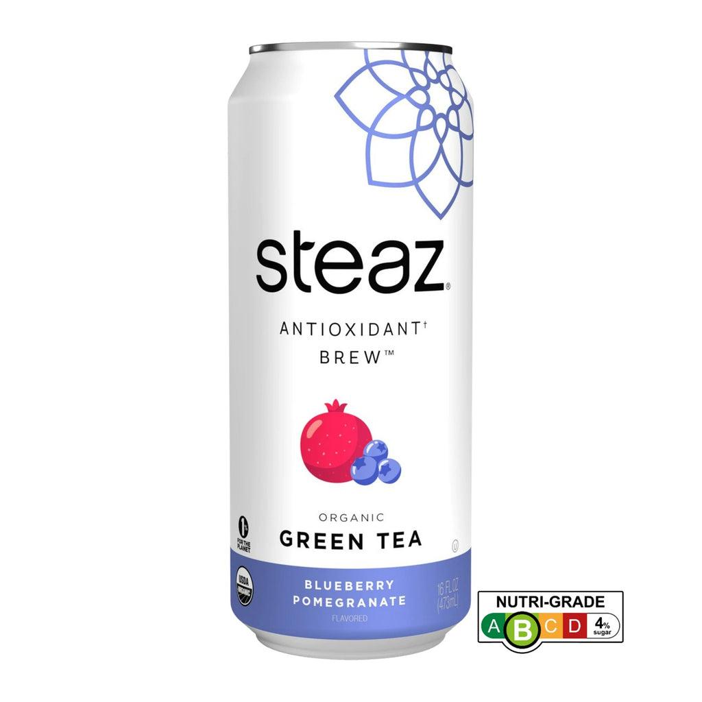 Steaz Organic Lightly Sweetened Blueberry Pomegranate Iced Green Tea 473ml