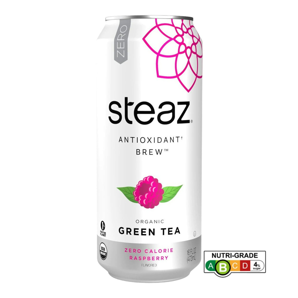 Steaz Organic Zero Calorie Raspberry Iced Green Tea 473ml
