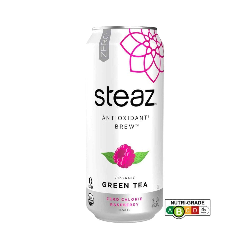 Steaz Organic Zero Calorie Raspberry Iced Green Tea 473ml