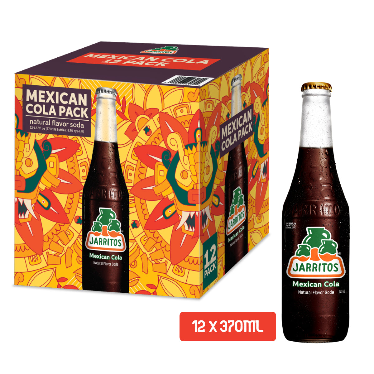 Mexican Cola Pack Natural Flavor Soda (12 x 370ML)