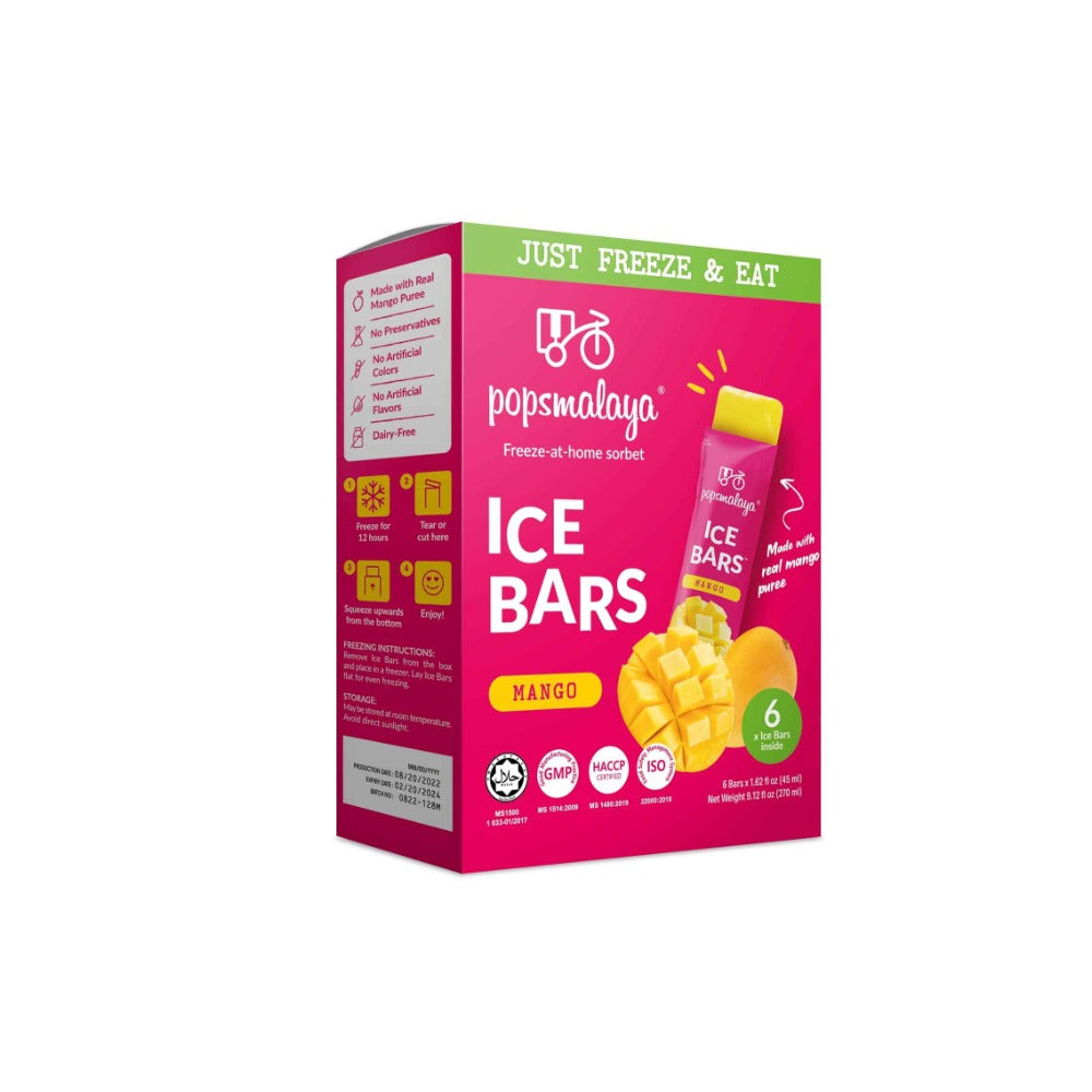 Popsmalaya Ice Bars Mango (45ml x 6 bars)