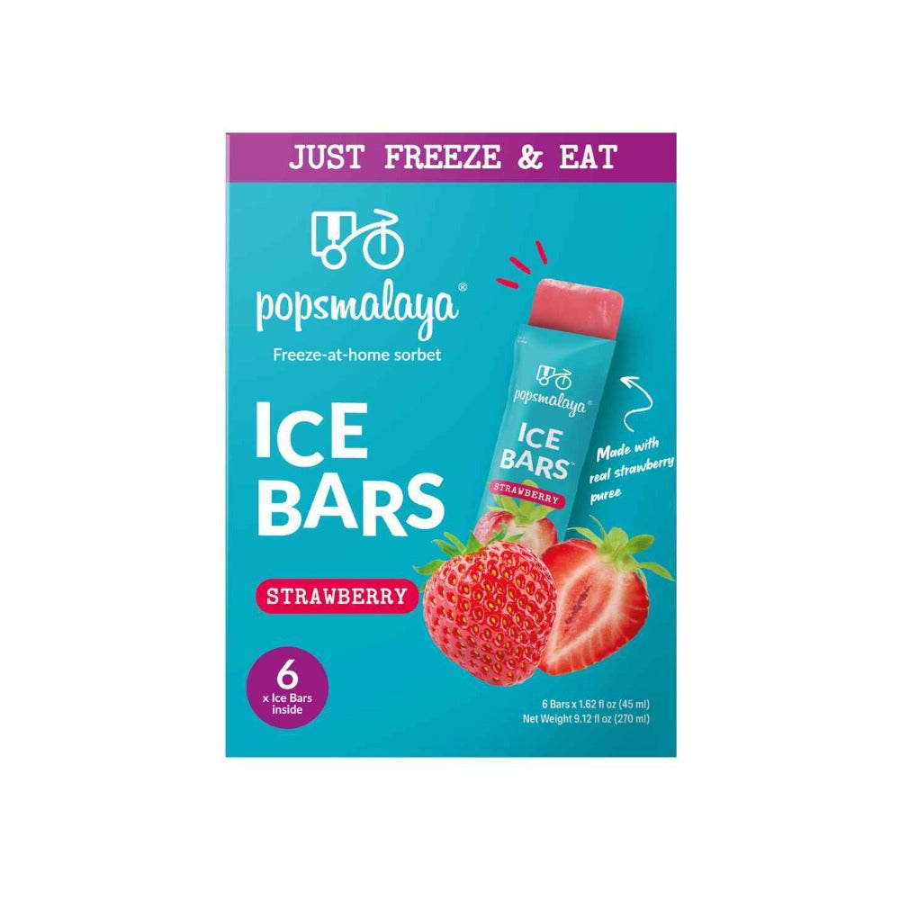 Popsmalaya Ice Bars Strawberry (45ml x 6 bars)
