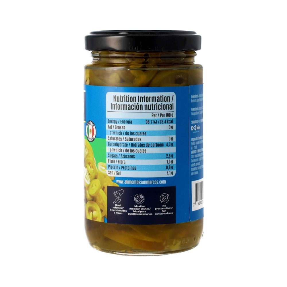 San Marcos Nacho Sliced Jalapenos 210g