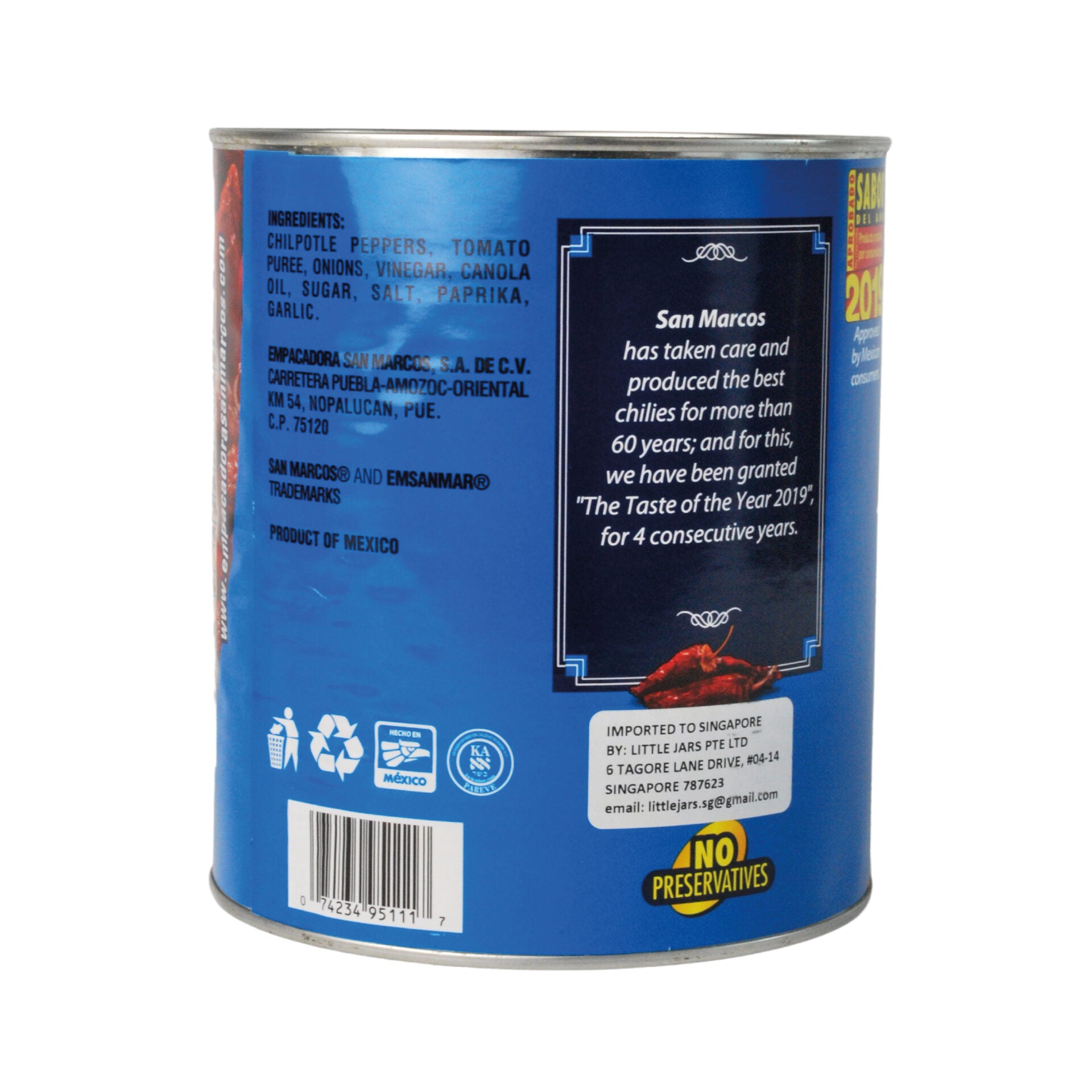 San Marcos Chipotle Adobados 2.8kg